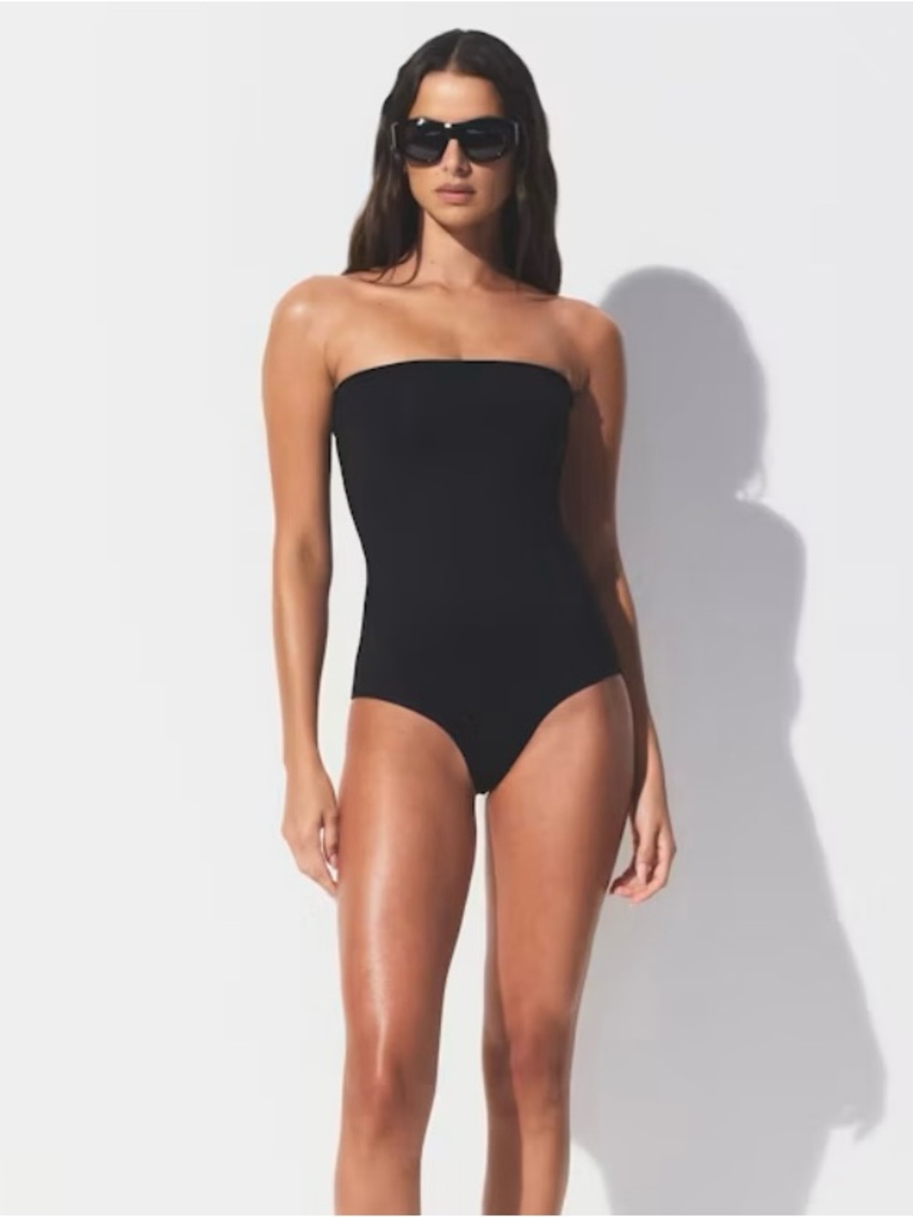 SKIMS Convertible Bikini to Strapless One-Piece Swimsuit Sz S - Obsidian NWT